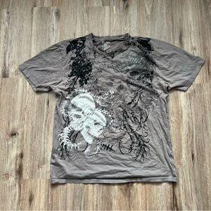 Y2K Ecko unltd mma skull graphic design Shirt Size XL